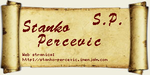 Stanko Perčević vizit kartica